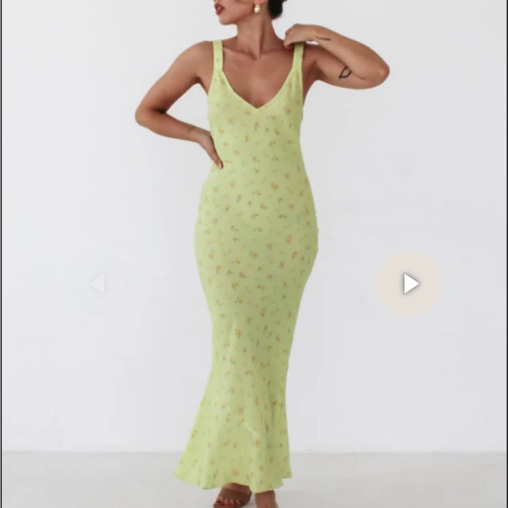 Rumored Light Yellow Floral Dress